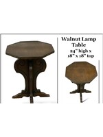 Walnut Lamp Table - 24” x 18” x 18”