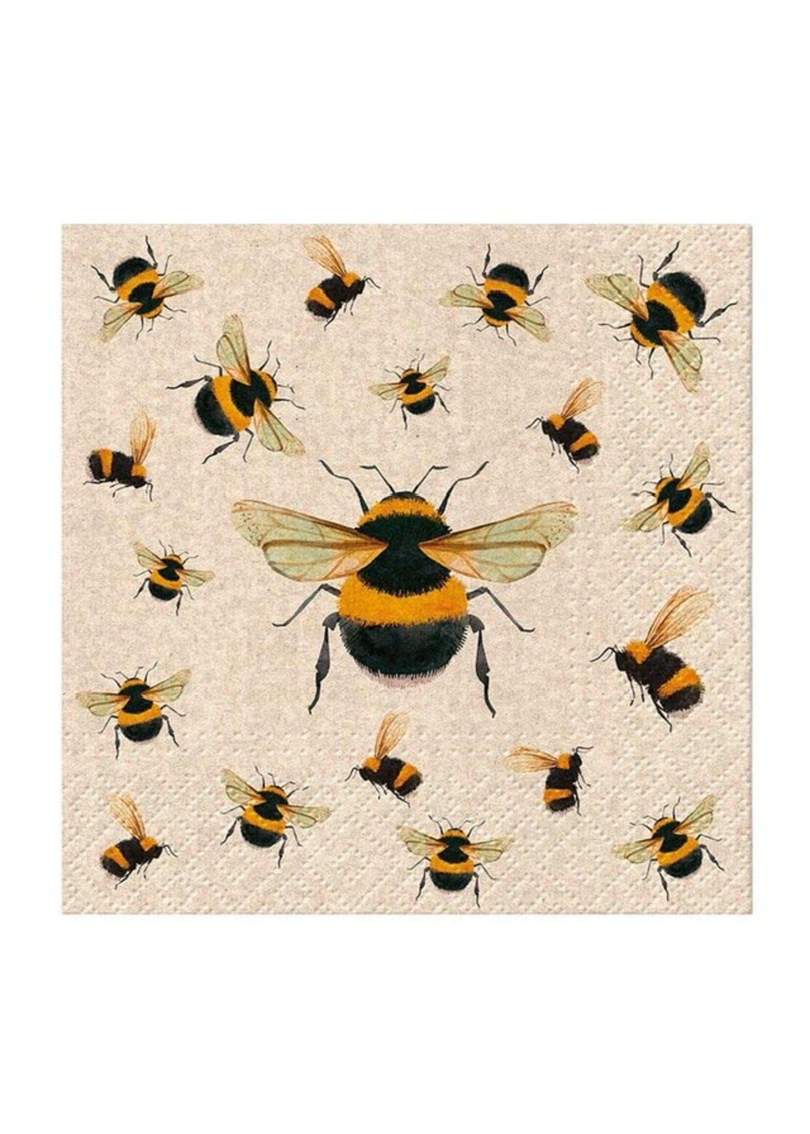 Cocktail We Care Dancing Bees Napkins. Pack of 20