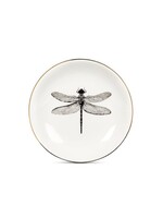 Dragonfly Small Dish with Gold Rim