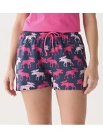 Hatley Raspberry Moose Women's Sleep Shorts
