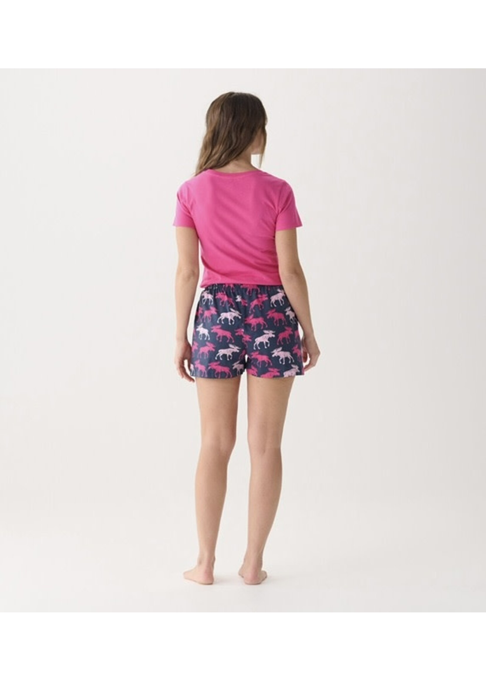 Hatley Raspberry Moose Women's Sleep Shorts