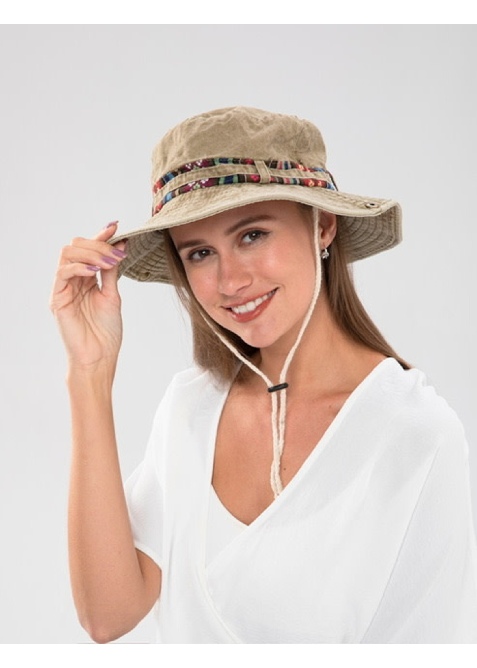 Washed Denim Sun Hat