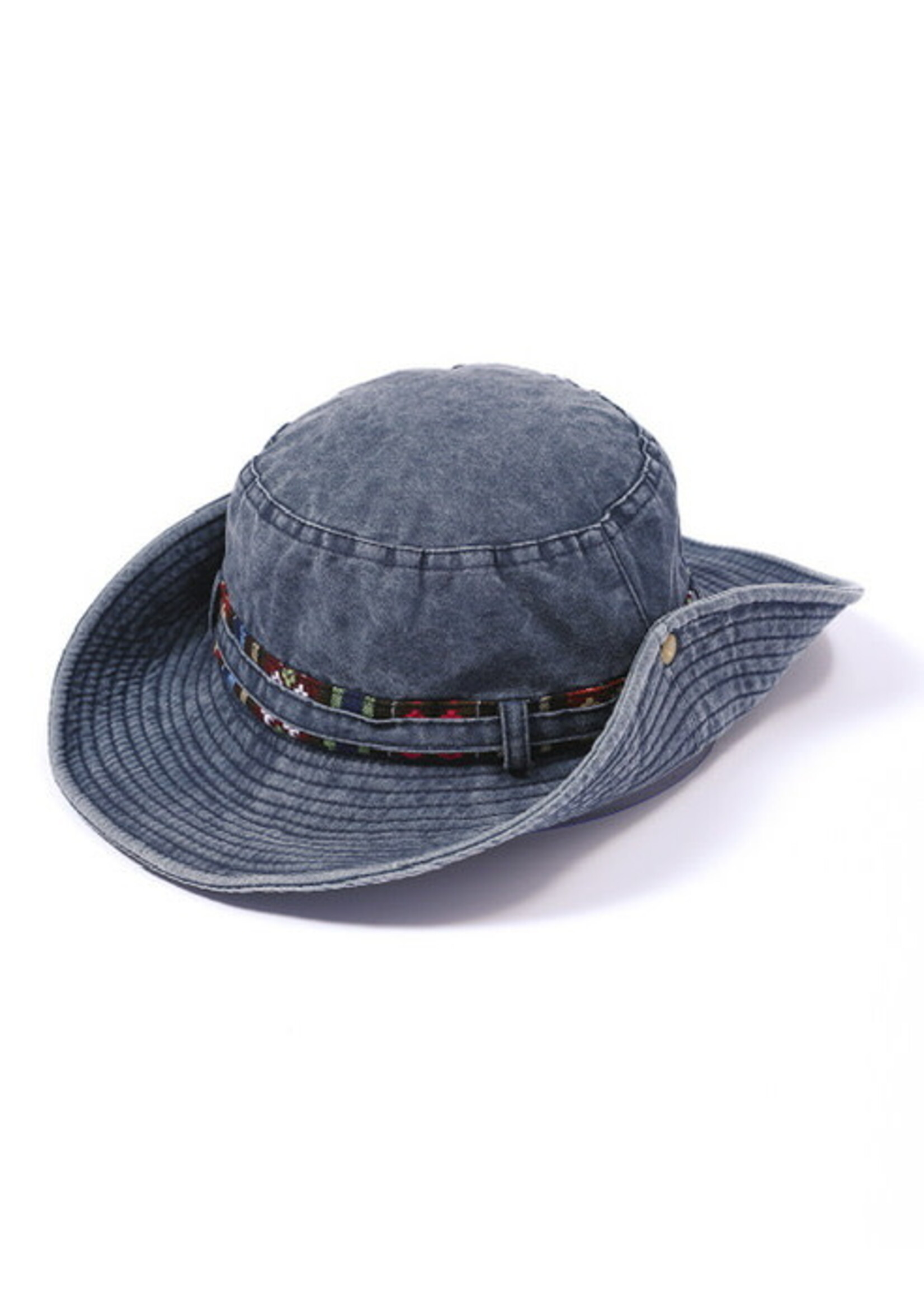 Washed Denim Sun Hat