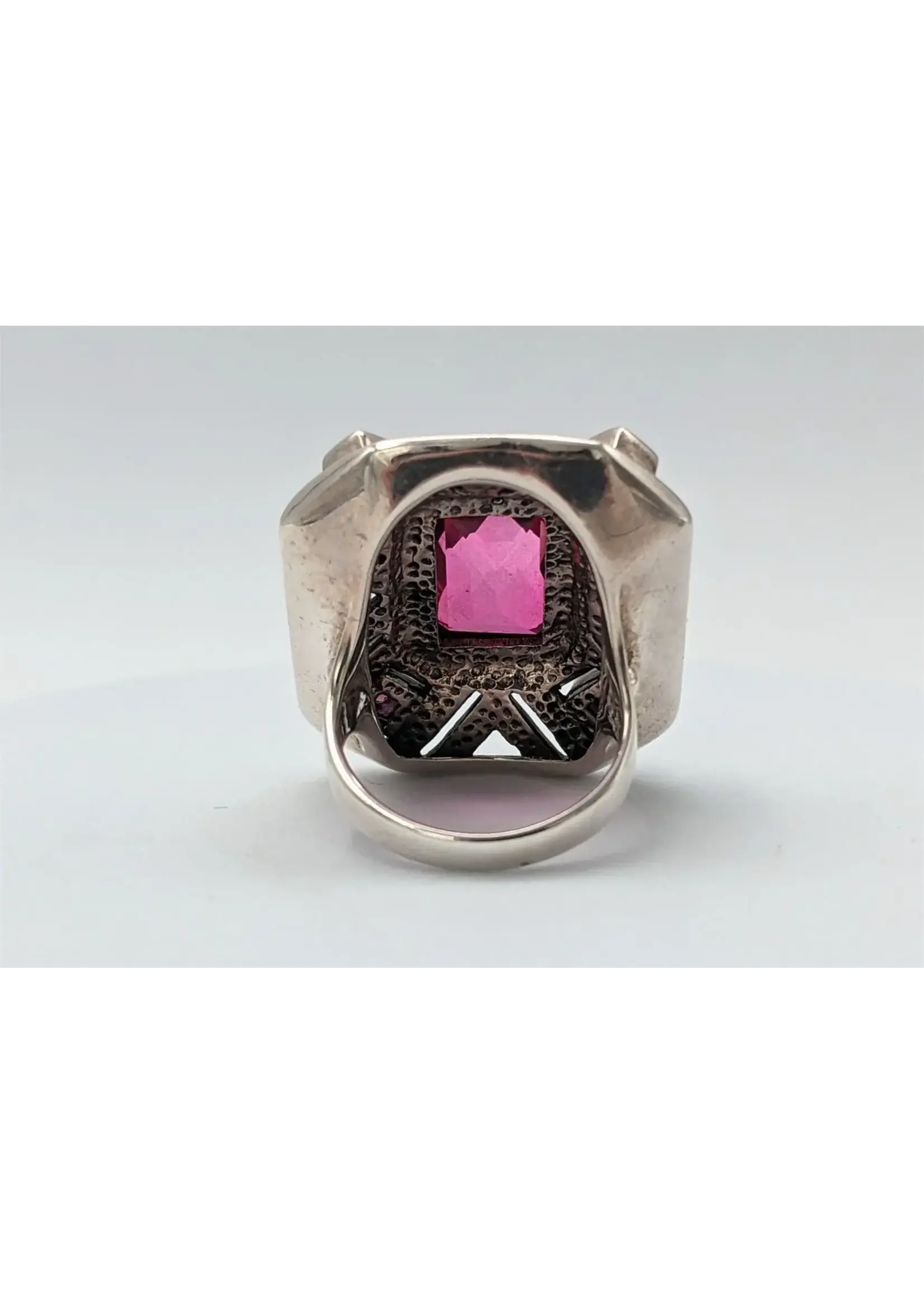 Show Stopper Victorian Sterling Huge Gem Ring
