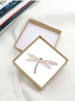 Dragonfly Brooch - White