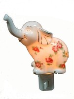 Porcelain Elephant Night Light With Gift Box
