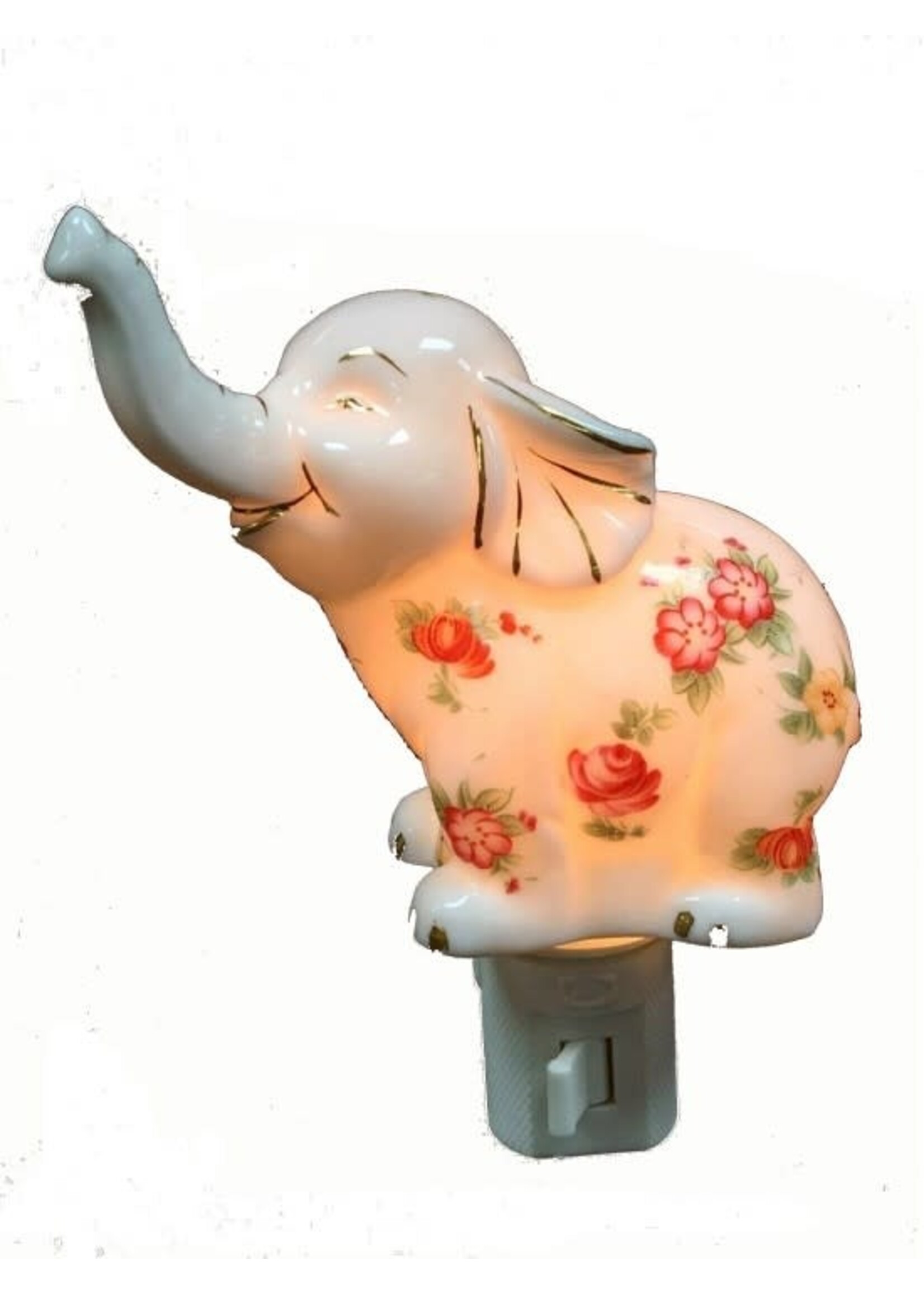 Porcelain Elephant Night Light With Gift Box