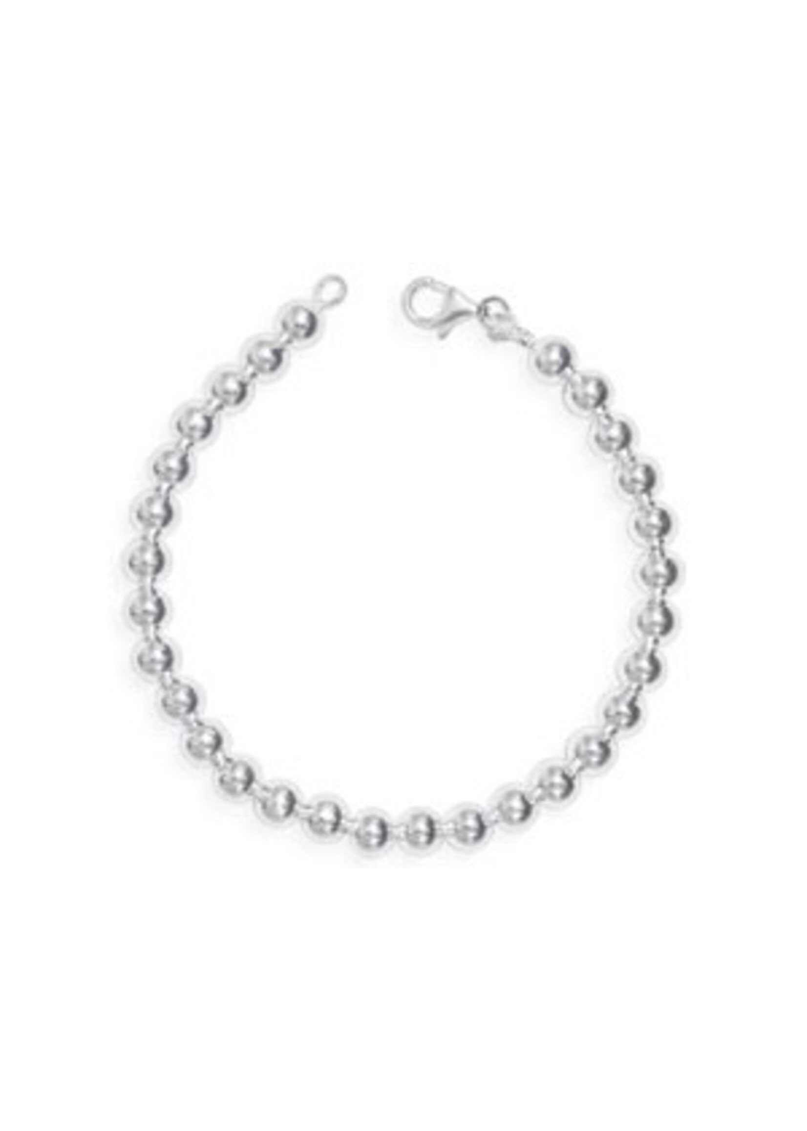 Sterling Silver Shiny Ball Bracelet 6mm