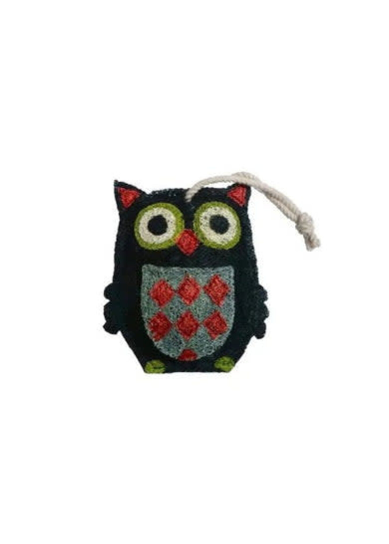 Loofah Art Black Owl Loofah