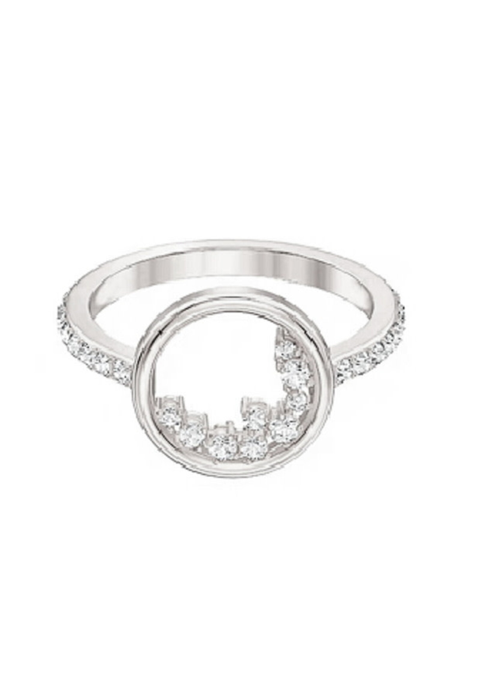 Sterling Silver Ring Sz 7. Circle w CZ
