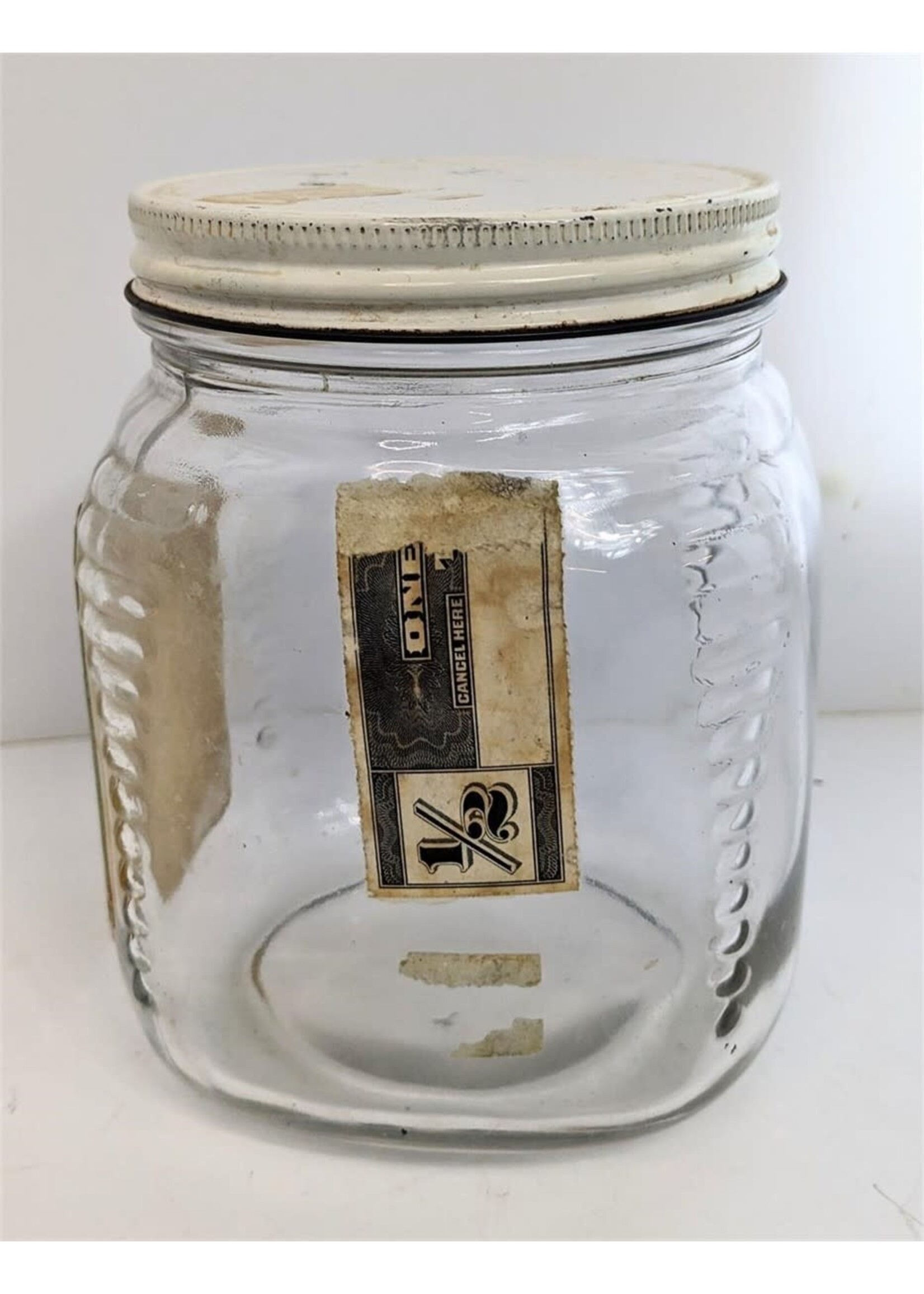 Old Mill Cigarette Tabacco Glass Jar