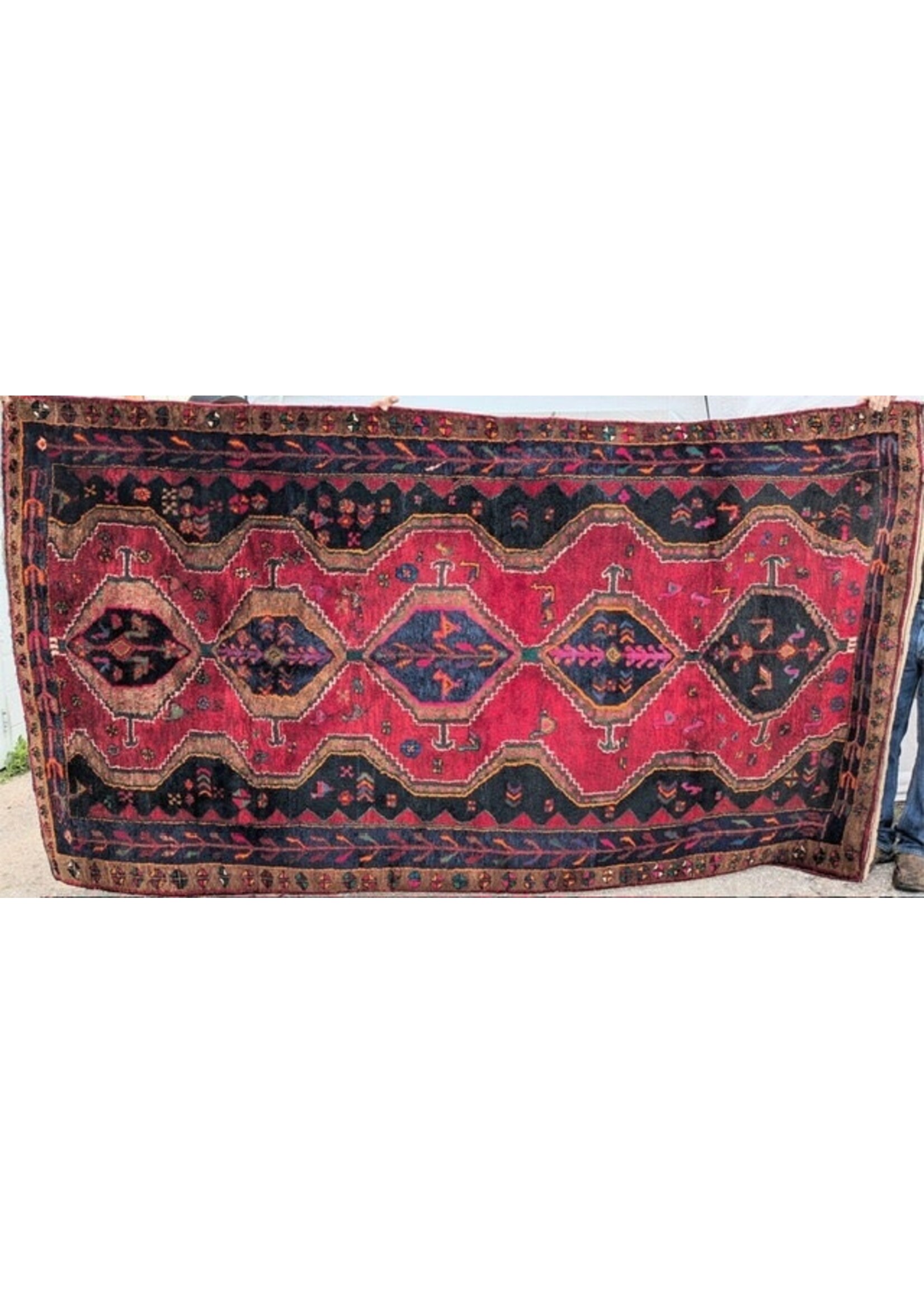 Large Hand Knotted Hamadan Persian Rug