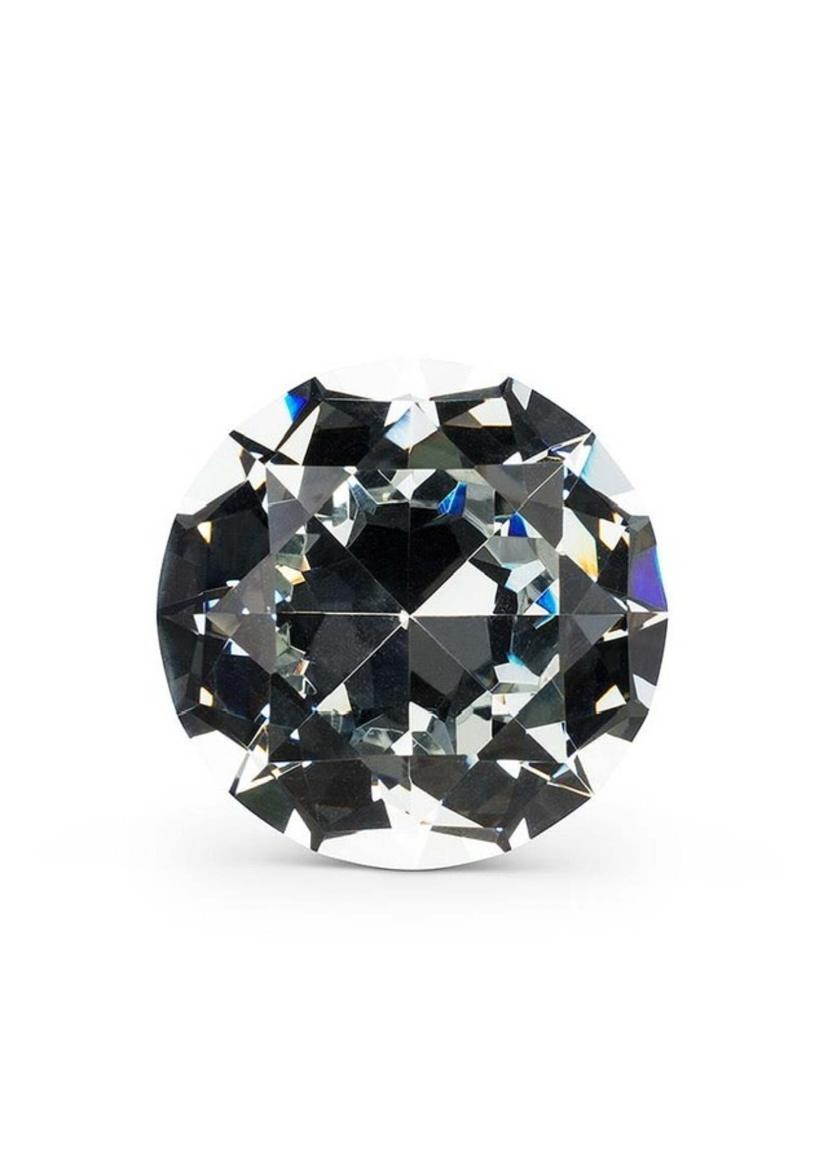 Sm Flat Cut Crystal Knob-1"D