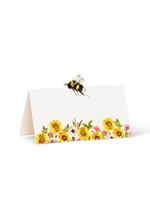 Sunflower & Bee Folded Placecard. 12 Pieces