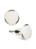 Beaded Edge Knob - White