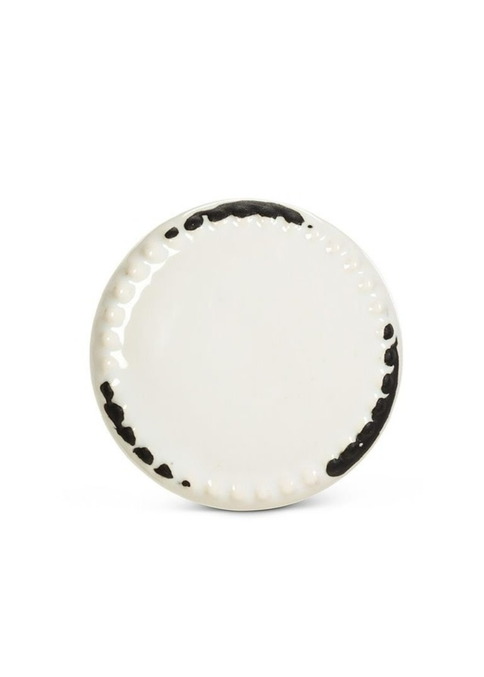 Beaded Edge Knob - White