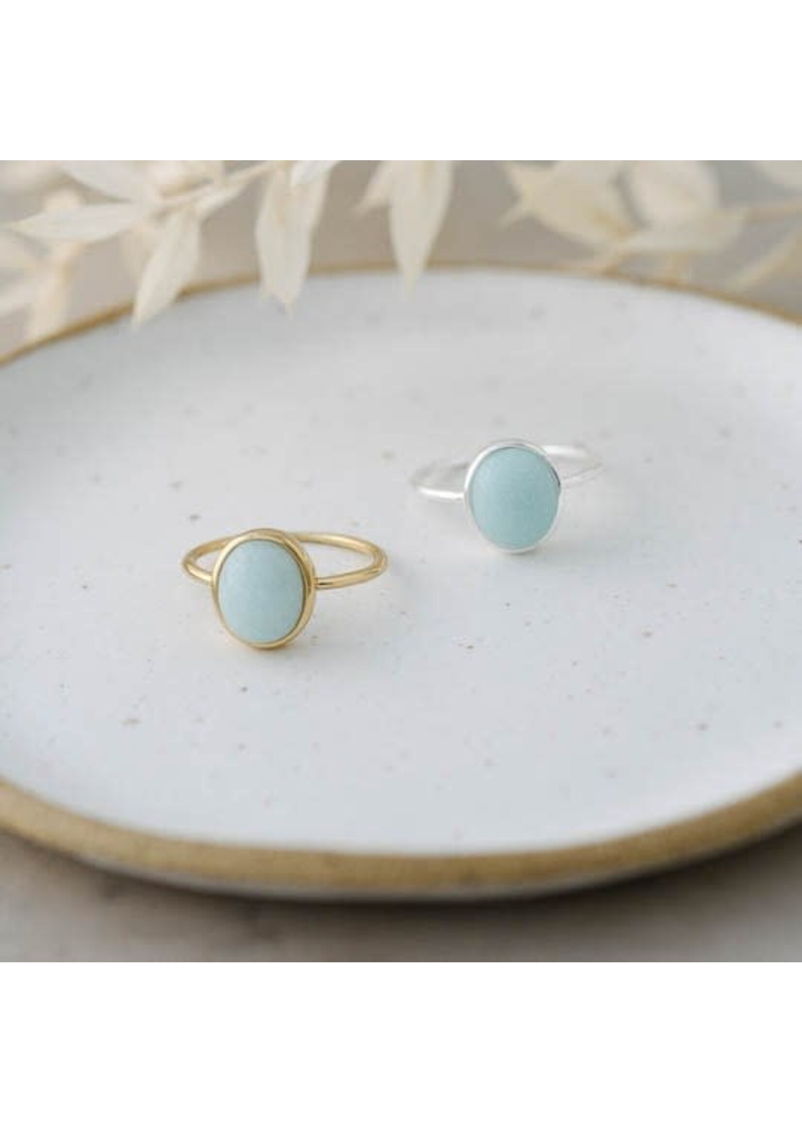 Glee Ida Ring-silver/amazonite