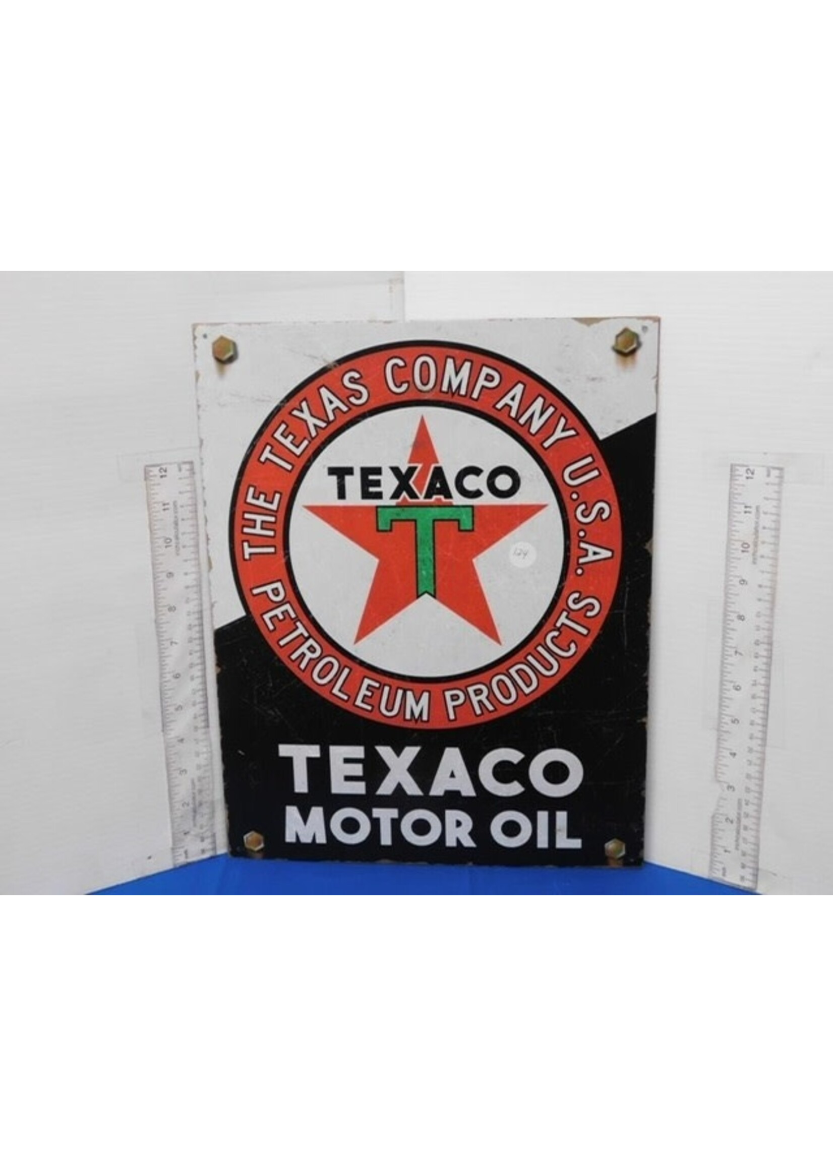 METAL ADVERTISING SIGN "TEXACO" 12.5 X 16"H