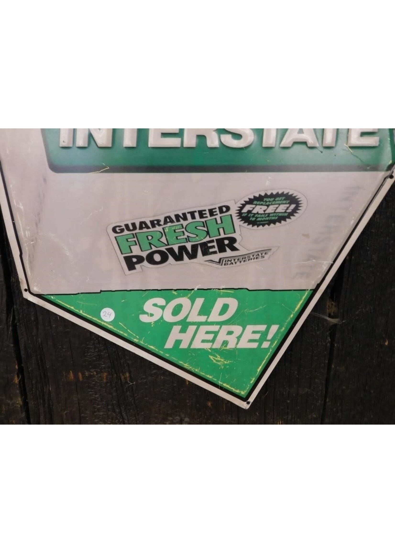 METAL SIGN "INTERSTATE" 20 X 23"