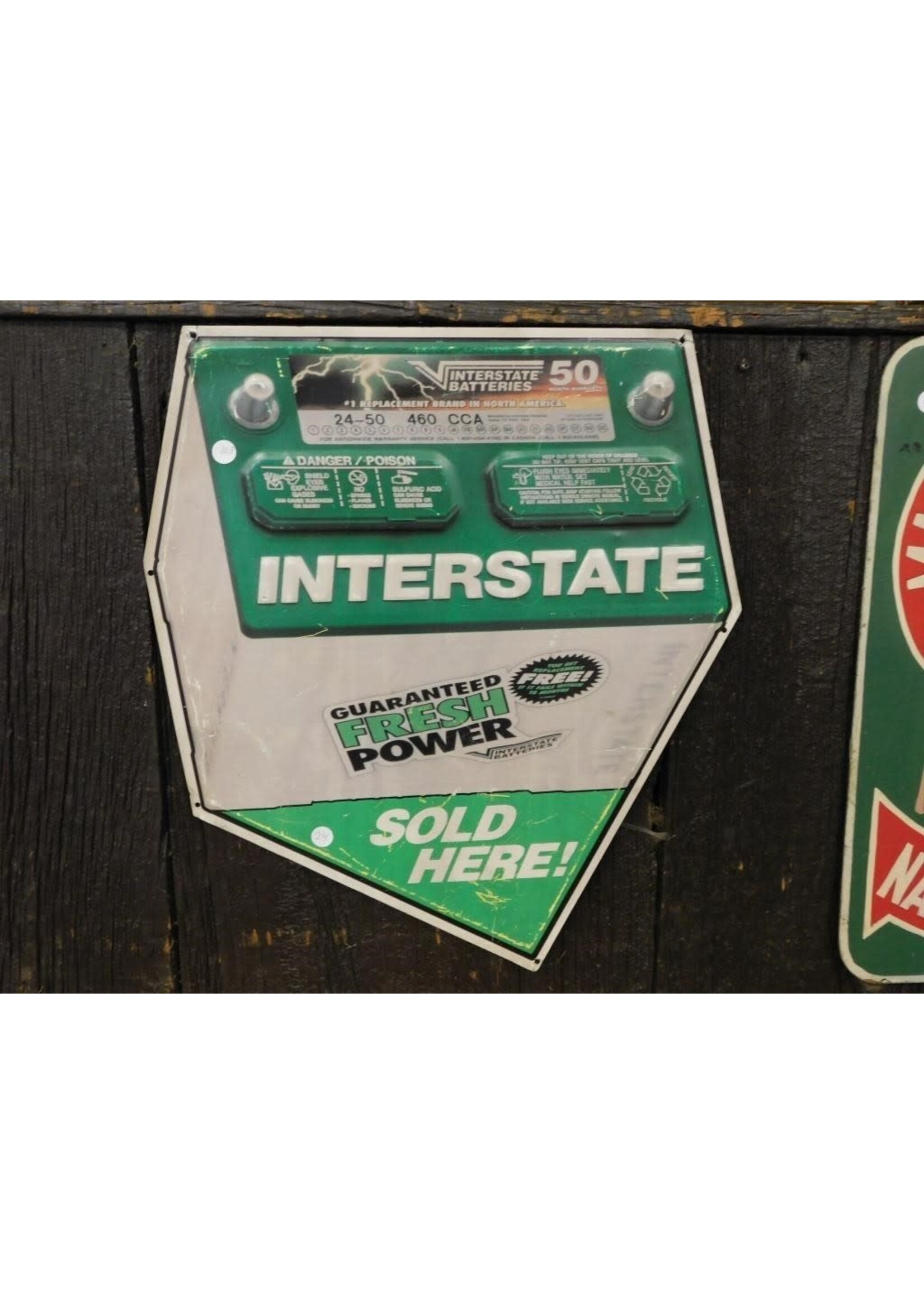 METAL SIGN "INTERSTATE" 20 X 23"
