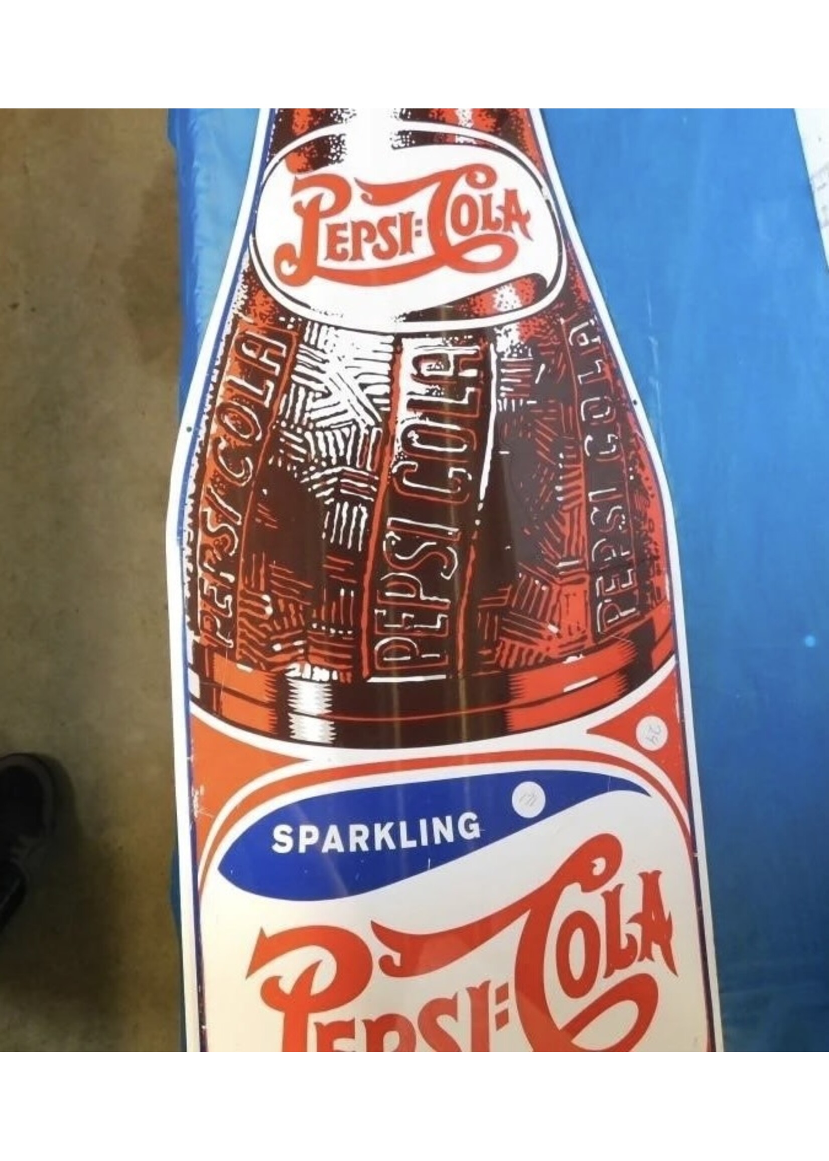 METAL ADVERTISING SIGN "PEPSI COLA" 11.5 X 41.5"H
