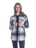 Black Plaid Shirt Jacket