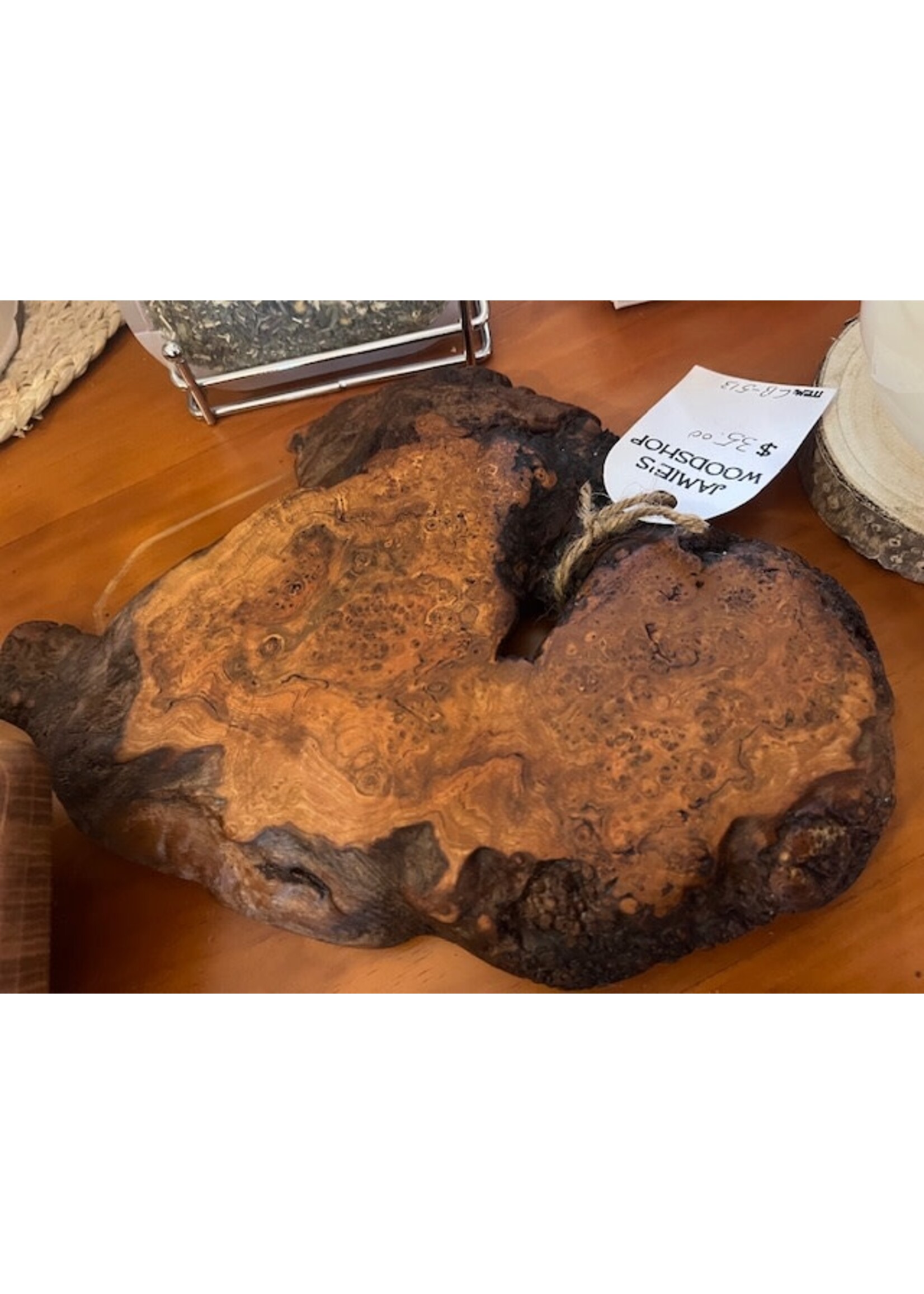 Jamie's Woodshop Handmade Small Cherry Burl