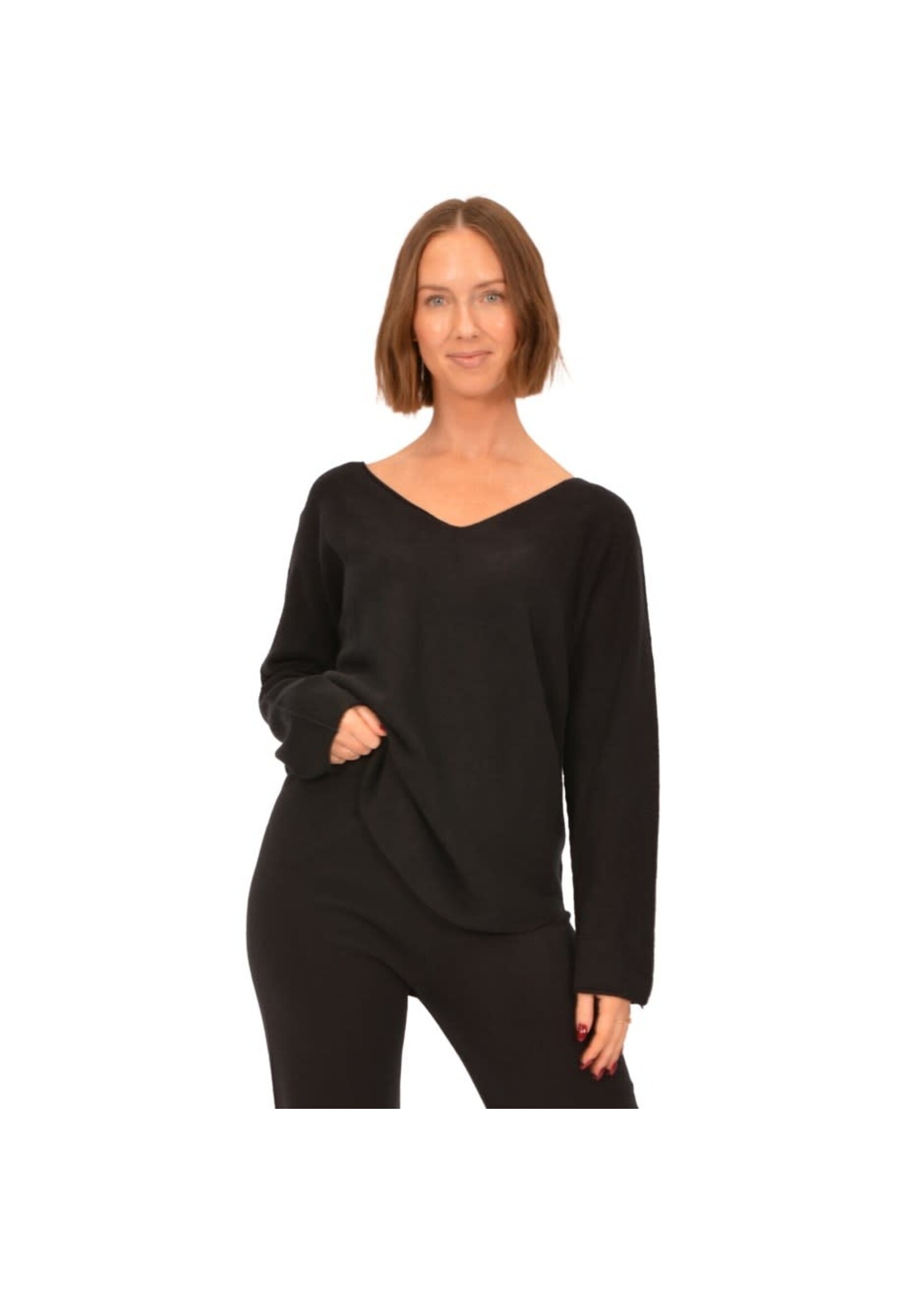 Catherine Lillywhite's VNECK SWEATER - Black