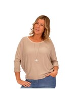 Catherine Lillywhite's BOAT NECK TOP - Taupe