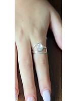 Monica Mehta Designer Ring with Herkimer Diamond - Size 8