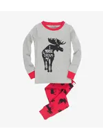 Hatley Moose on Red Kids Appliqué Pajama Set