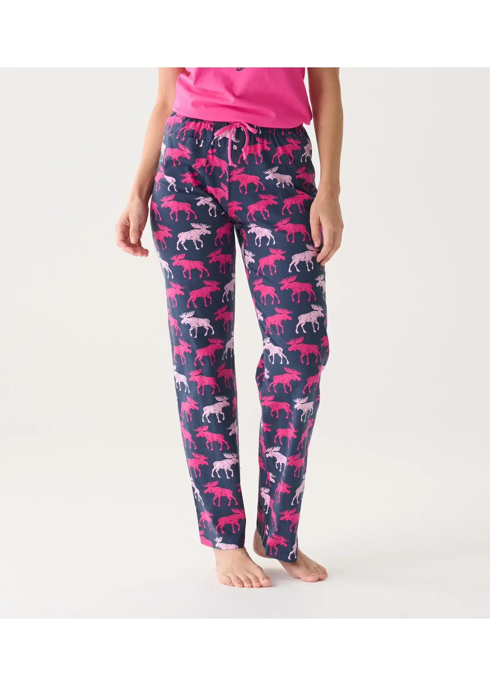 Hatley Raspberry Moose Women's Jersey Pajama Pants