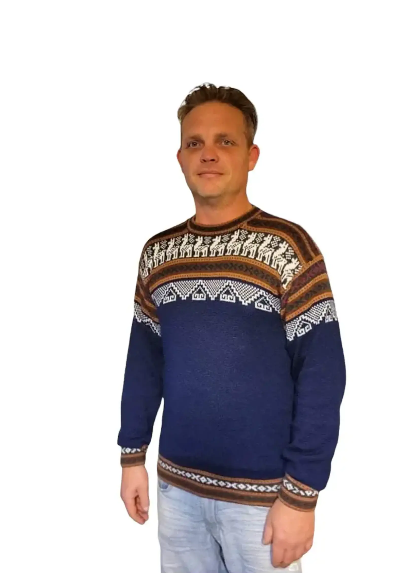 Unisex Multi-Print Alpaca Sweater M/L