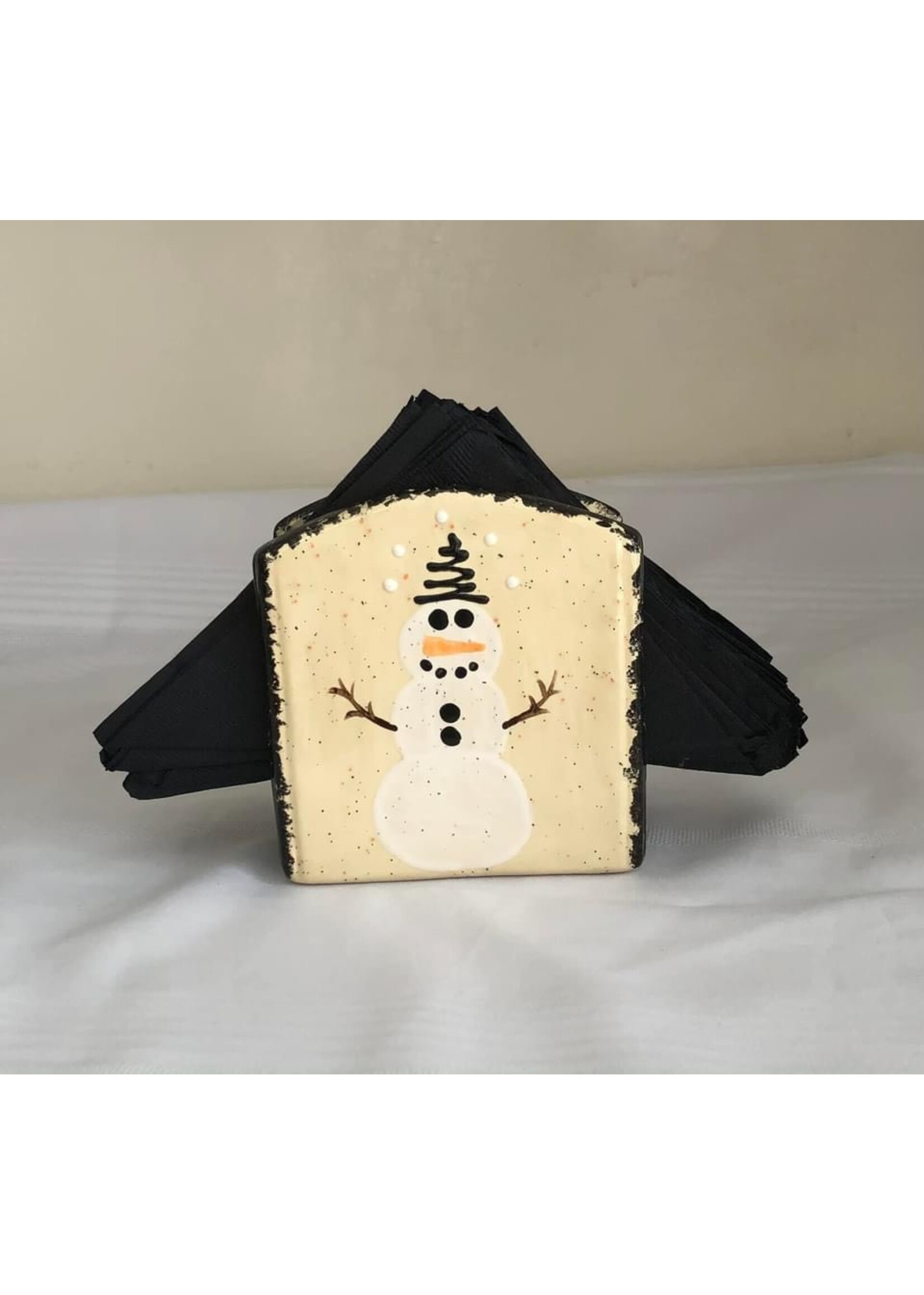 Clayworks Snowman Napkin Holder
