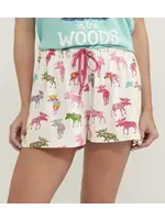Hatley Patterned Moose Women's Sleep Shorts