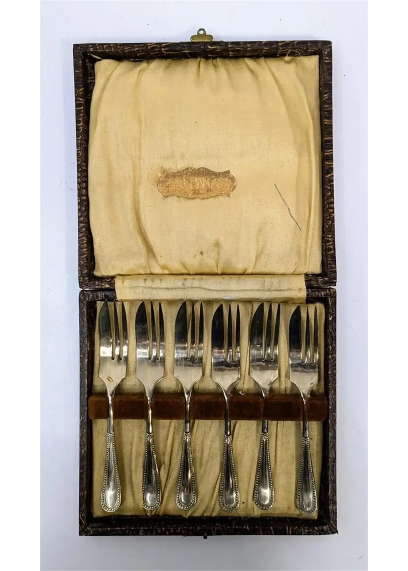Set Of 6 Silver Plated Pastry Forks
