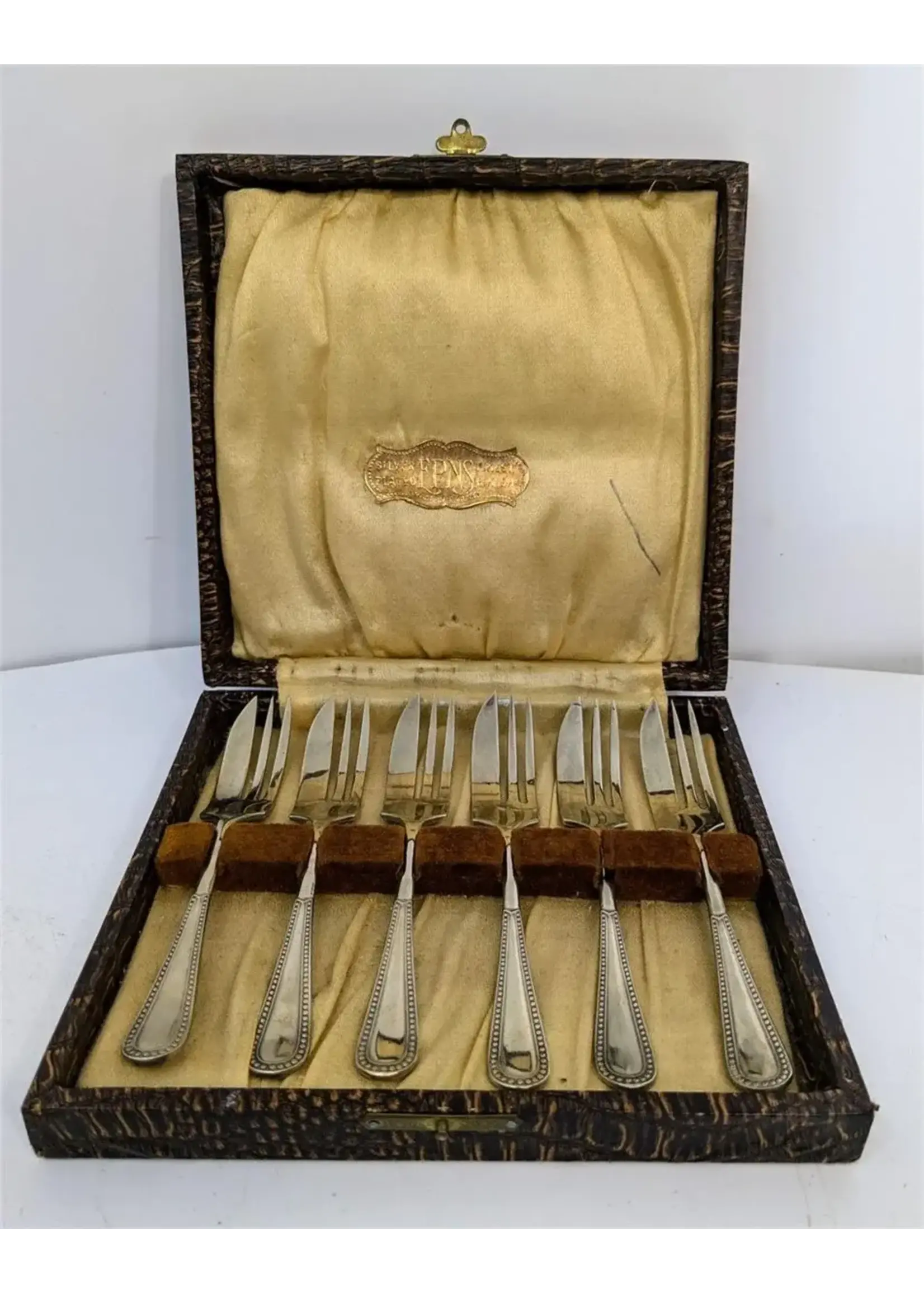 Set Of 6 Silver Plated Pastry Forks