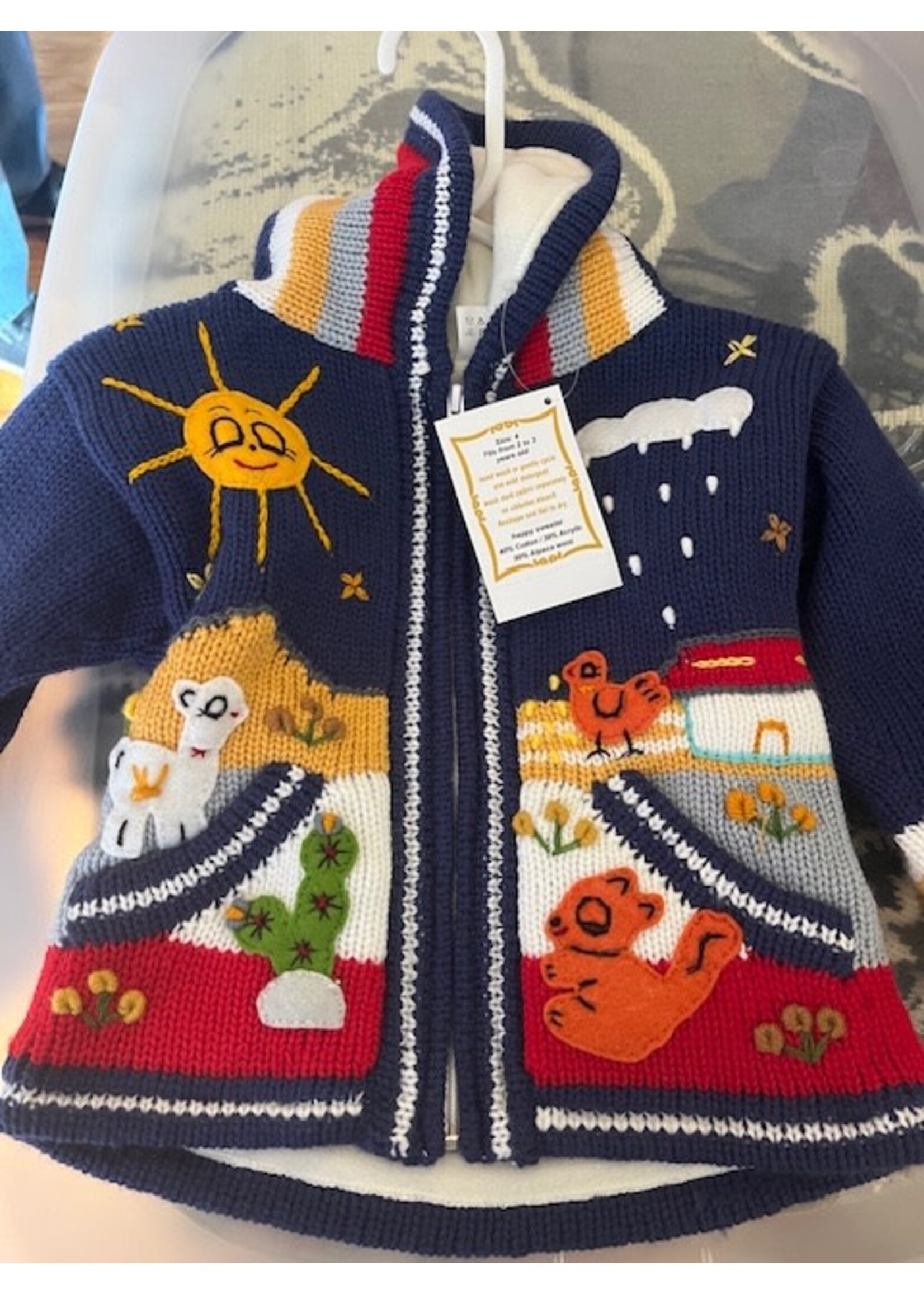Happy Sweater Fleece Lined - Blue - Size 6