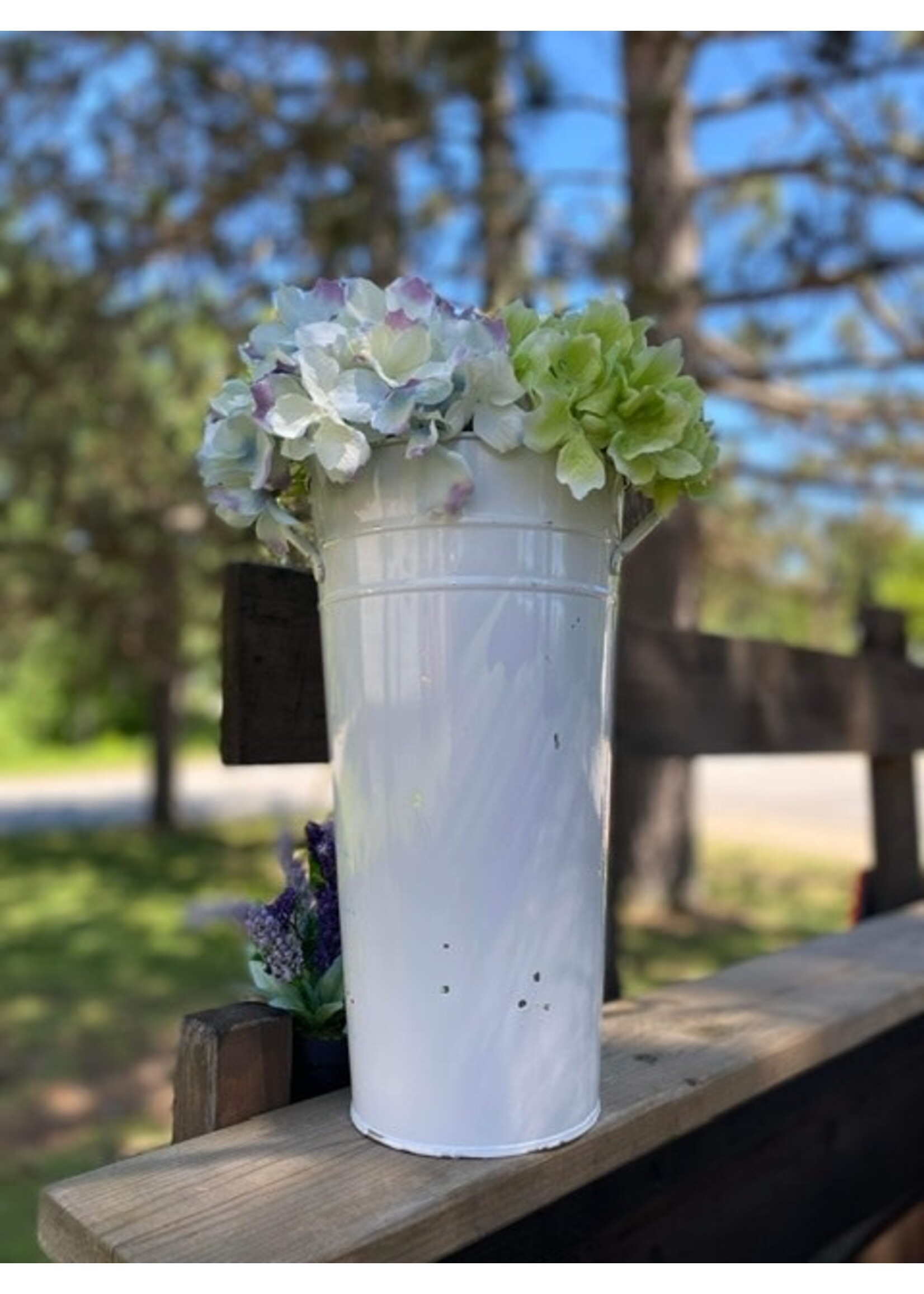 Tall Bucket White 13"