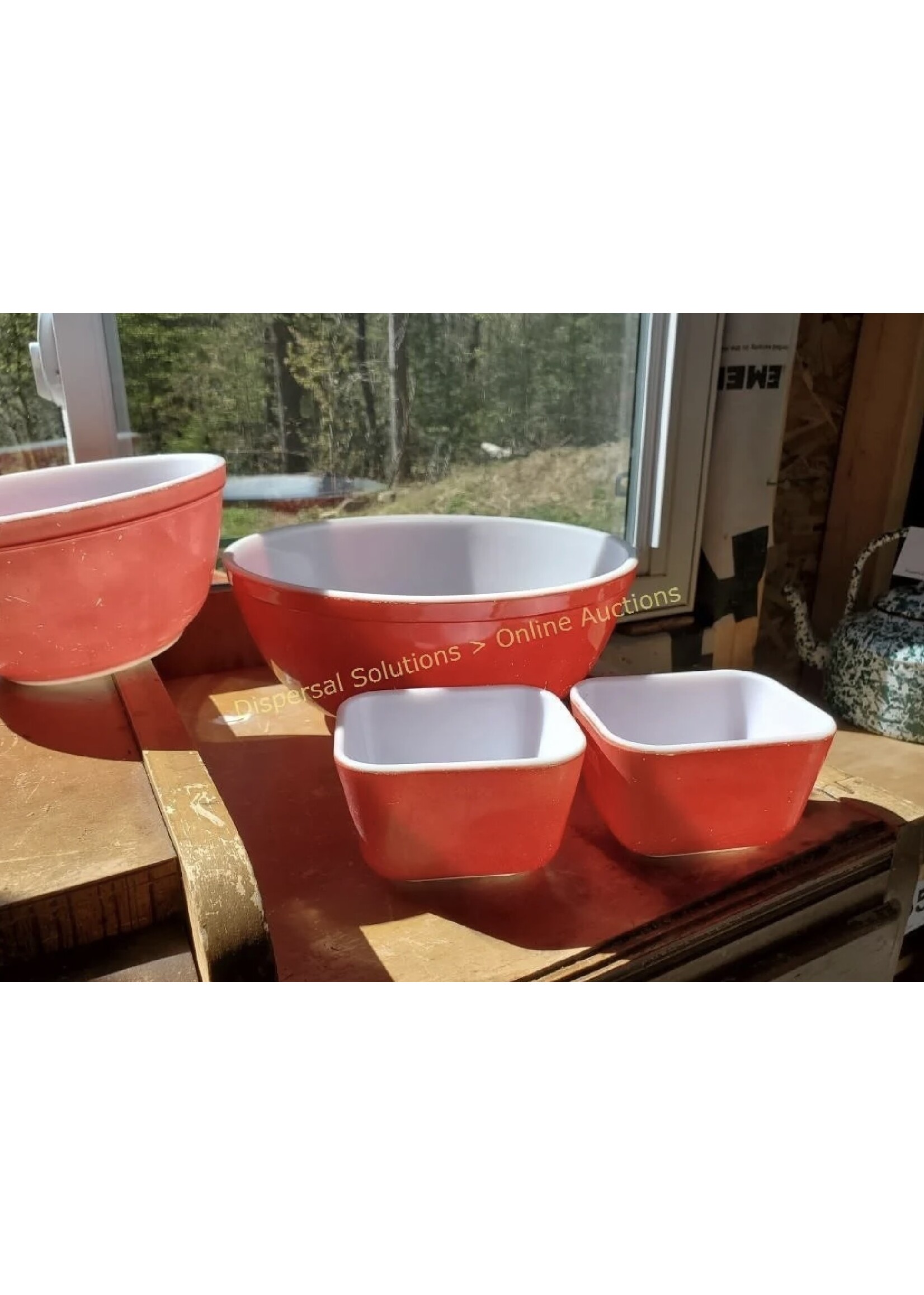 Red Pyrex Square Dish