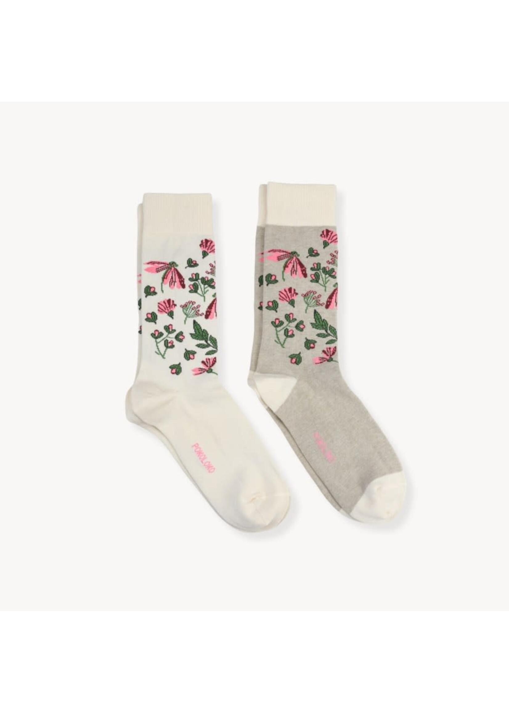 Wildflower Pima Socks - Pack of 2 - Neutral - L/XL