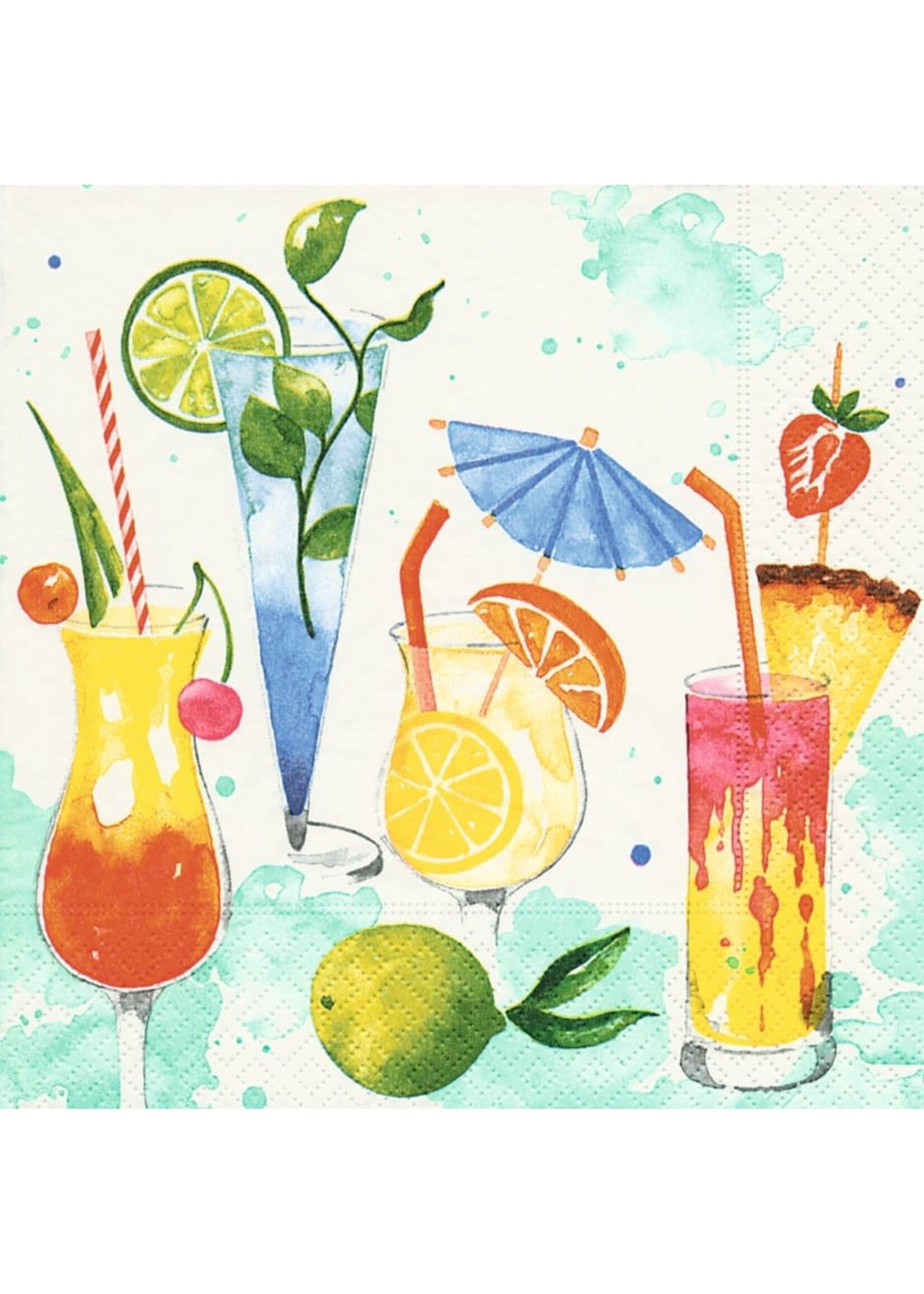 Colourful Drinks - Cocktail Napkin