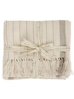 Pinstripe Hammam Hand Towels S/2, Stone