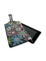 Jacqueline Kent FLOWER POWER LUGGAGE TAG HEMATITE