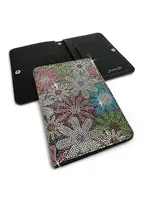 Jacqueline Kent FLOWER POWER PASSPORT HOLDER HEMATITE