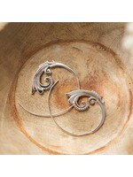 Henna  earrings - Silver Hoop