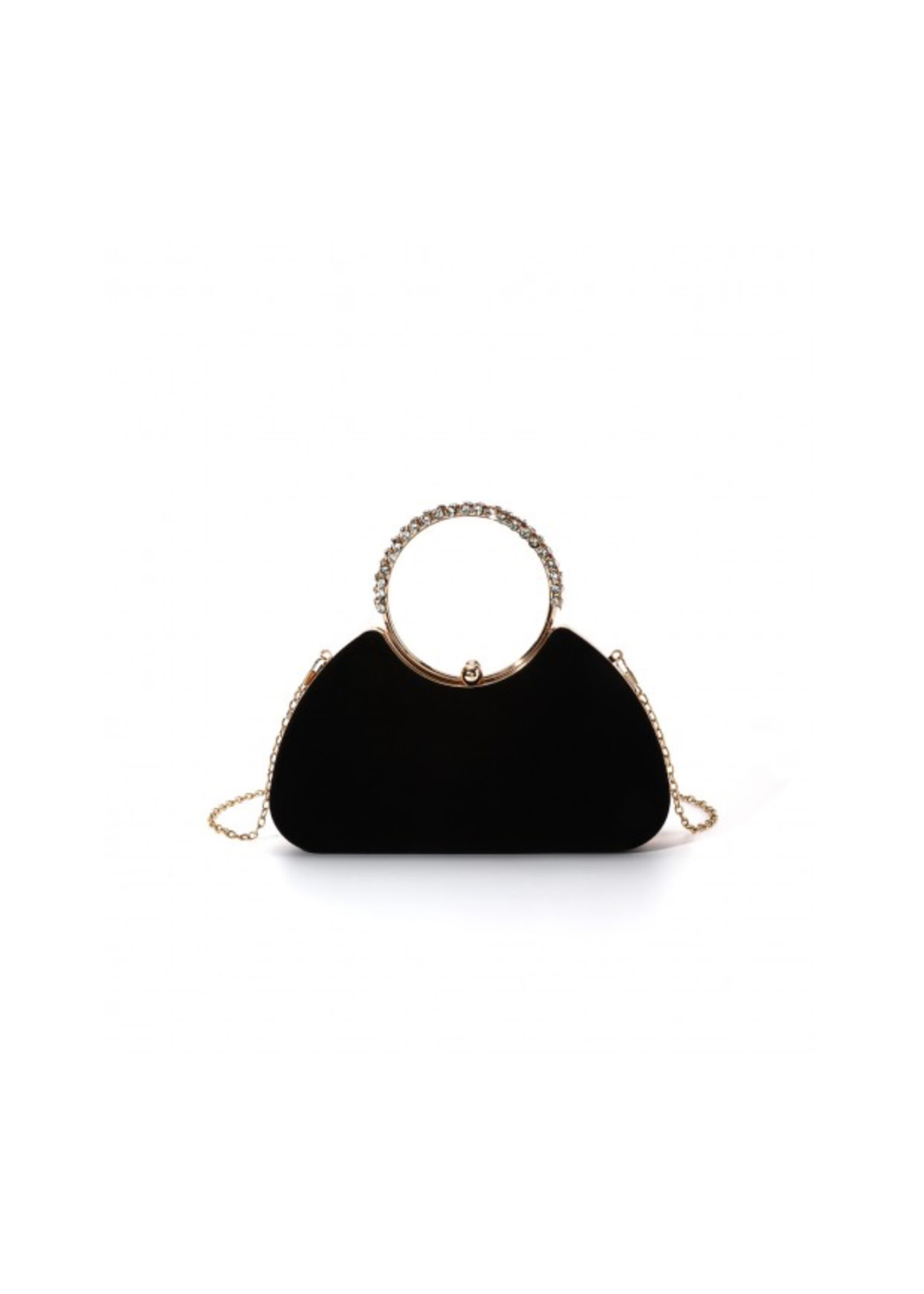 Clutch with Clear Crystals