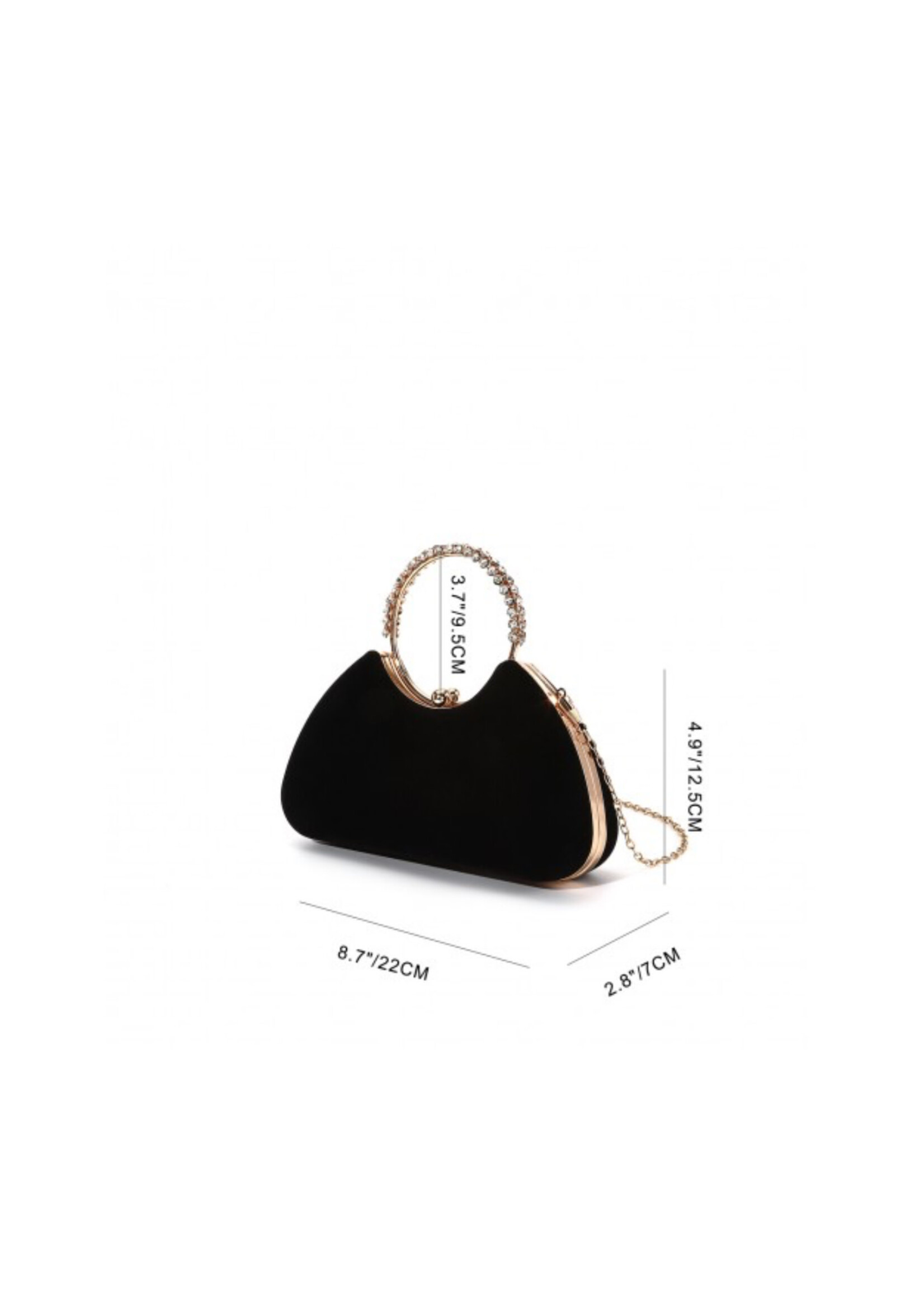 Clutch with Clear Crystals