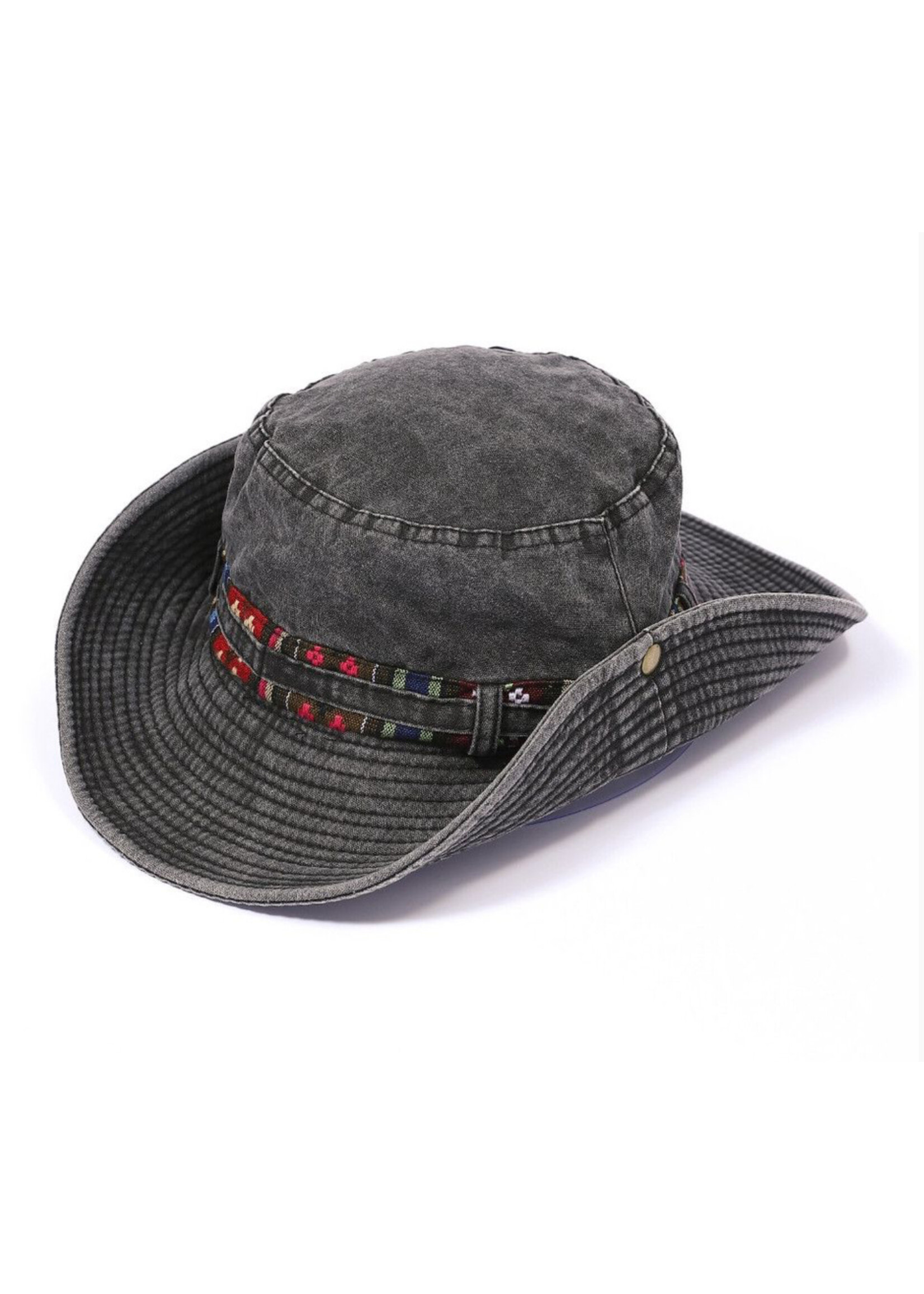 Washed Denim Sun Hat