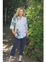 Oversized Linen Tab Sleeve Top